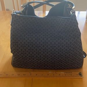 Black and gray coach purse non-smoking home lightly used